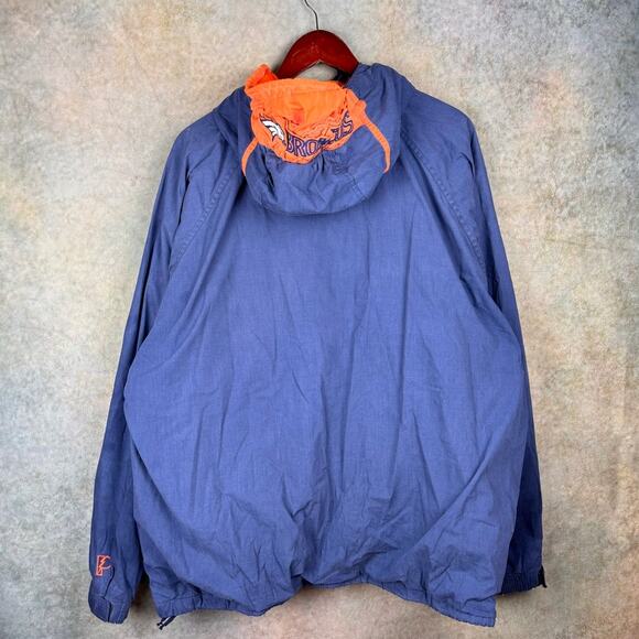 VTG 90s NFL Denver Broncos Jacket Mens Sz XXL Blue Orange Pro Player Football - Picture 8 of 9